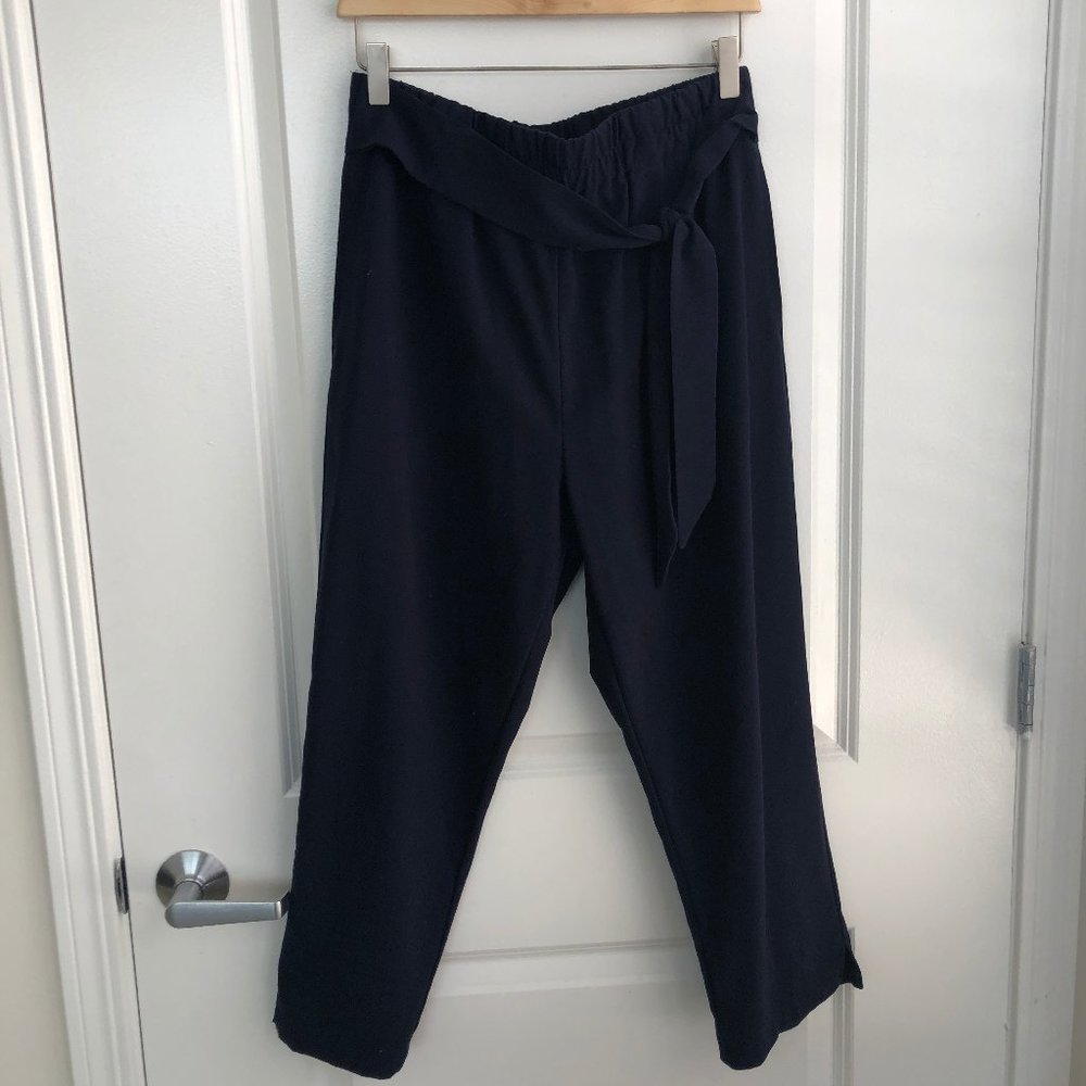 Navy Paper Bag Pants